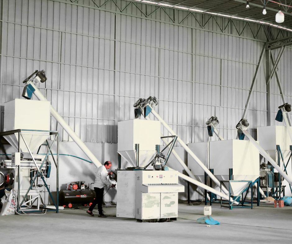 Installing a feed production line